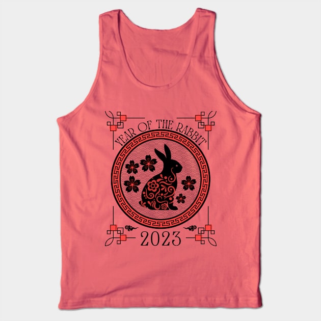 Chinese Happy New Year Of The Rabbit 2023 Tank Top by Spyder Art